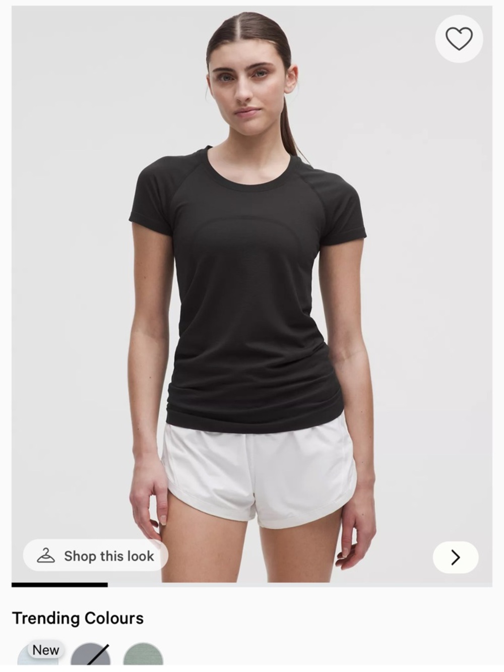 Lululemon Swiftly Tech Short-Sleeve Black Shirt 
Hip Length Size 10